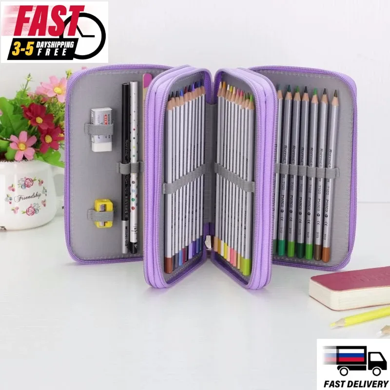 

Oxford School Pencil Case Kawaii 36/48/72 Holes Large Pencilcase Big Pen Case Box Kids Multifunction Stationery Pouch Supplies