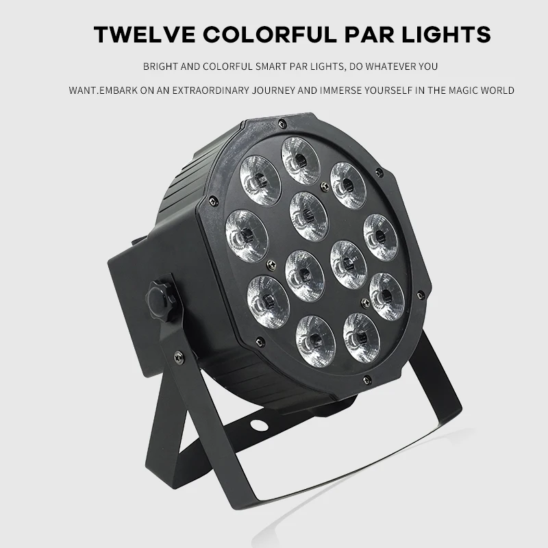 20 шт./лот 12x12 Вт Светодиодный светильник Par s RGBWA UV 6 в 1 плоский par led Can 64 настенный