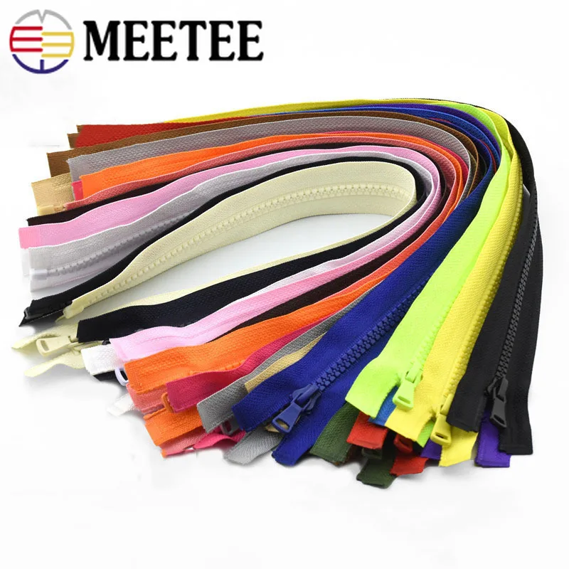 Meetee 5 шт. # молния из смолы 30/40/55/60/70/80/90 см размер зубцов открытый хвост для куртки
