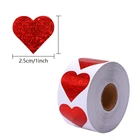 Наклейки в виде красного сердца для скрапбукинга, Подарочные наклейки сделай сам для запечатывание этикеток, украшения на день рождения, День святого Валентина