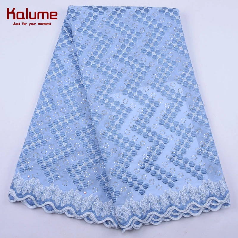 Высококачественная африканская швейцарская хлопковая кружевная ткань Kalume с