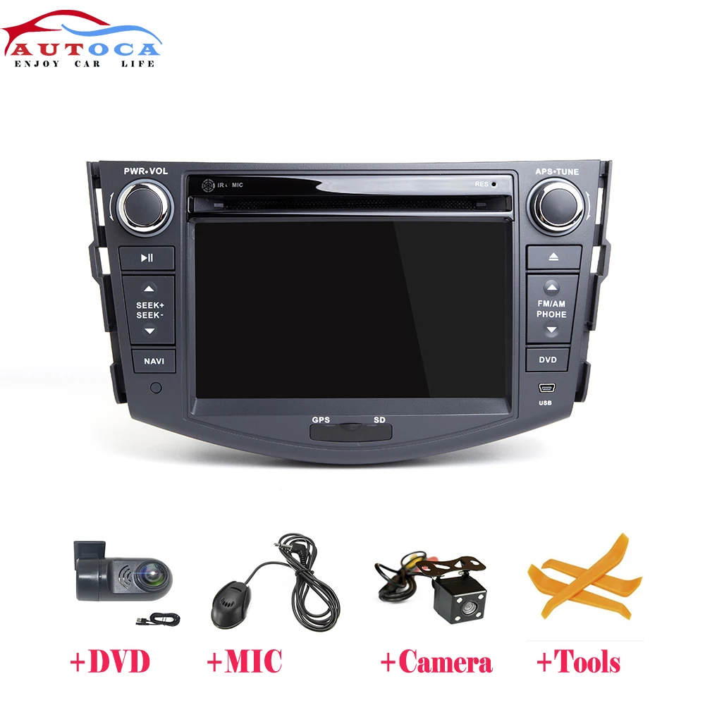 Автомобильный DVD проигрыватель IPS Android 10 2 DIN для Toyota RAV4 Rav 4 2007 2008 2009 2010