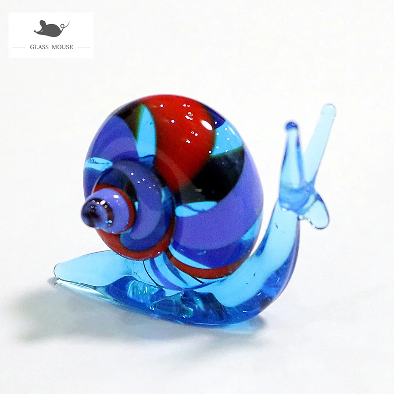 Details about   Art Glass Snail Shaped home Decor animal multi-colored Kids Gifts brand new 12cm 
