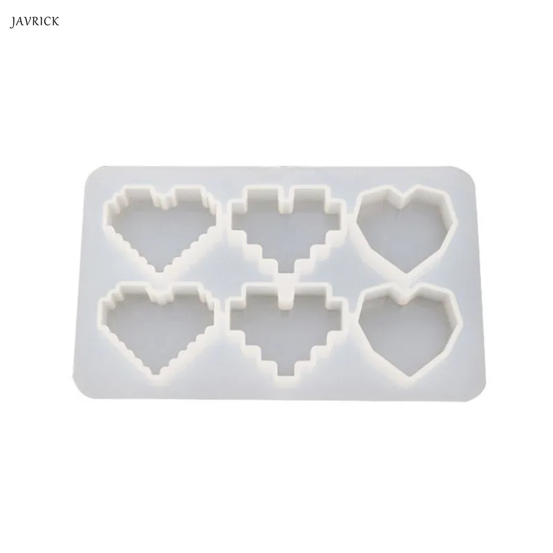 Кристалл эпоксидной УФ смолы плесень пикселя Любовь Сердце Форма Высокое