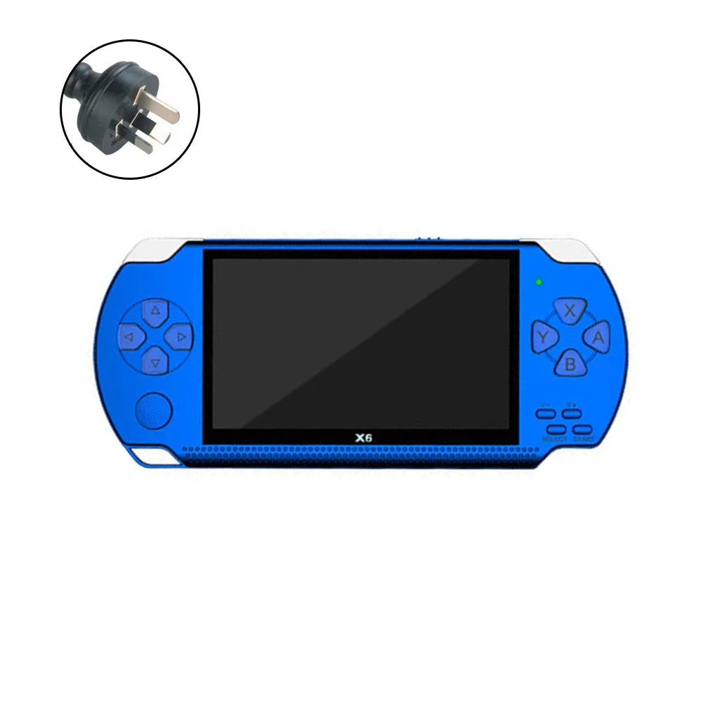 Blue AU 4," портативная Ретро игровая консоль, многофункциональная перезаряжаемая ручная Игровая приставка, 8G, удобная в эксплуатации, подарки, большой экран, карманный размер, забавная - Цвет: Blue AU