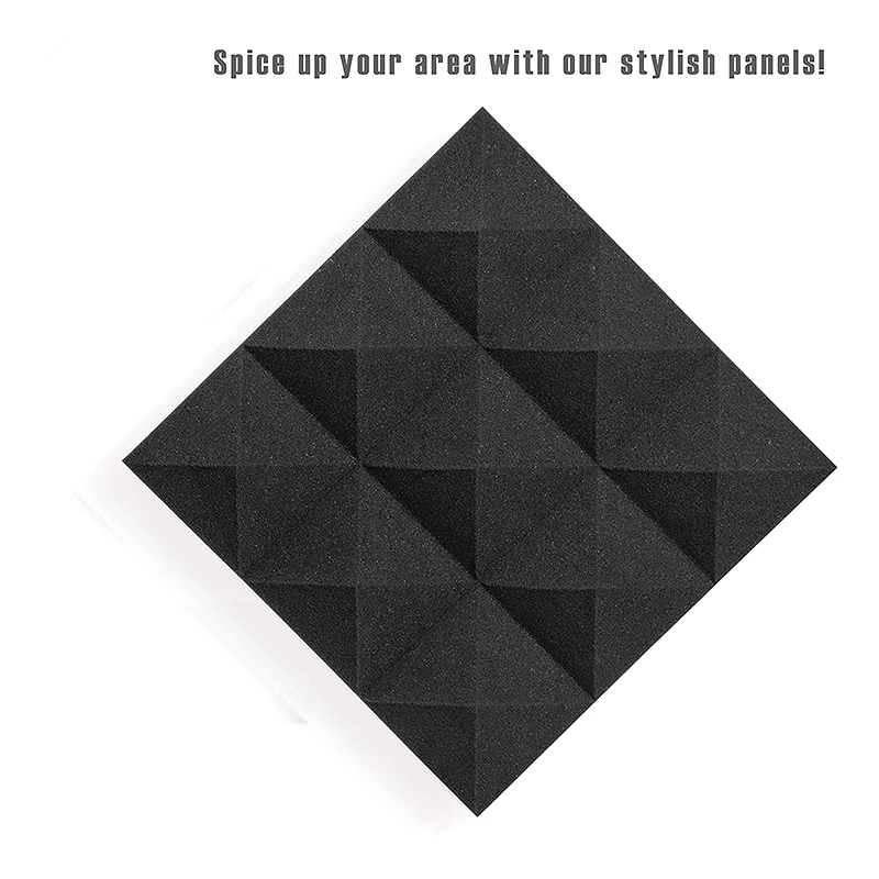 

24 Pcs Acoustic Foam Panel-Pyramid Studio Wedge Tile-for Independent Treatment of Walls and Ceilings,5X 30X 30cm