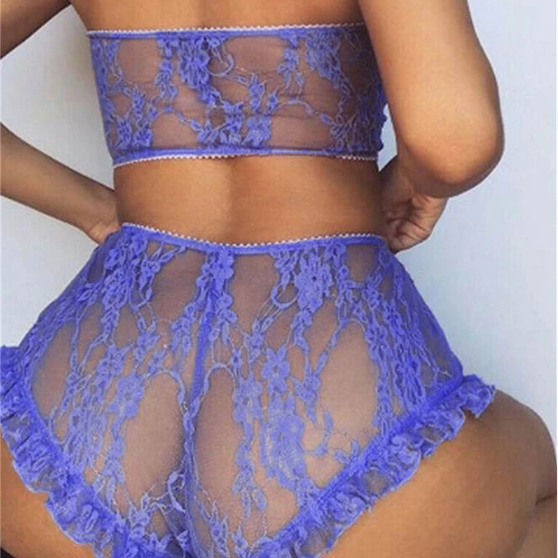 White Bra Set Comeonlover размера плюс перспектива для женщин Высокая талия черный полный кружевной бюстгальтер трусики нижнее белье сексуальный ультратонкий Комплект бюстгальтеров с цветочным принтом RE80869 - Цвет: White Bra Set