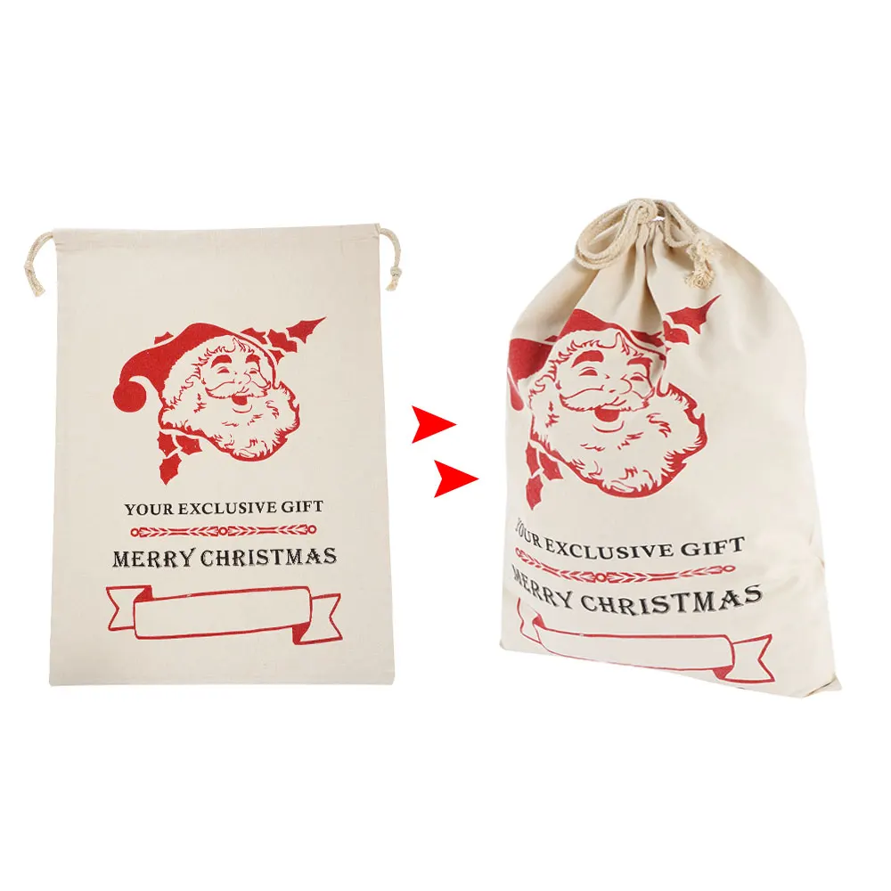 Рождественские подарочные пакеты новогодние мешки Санта Клауса