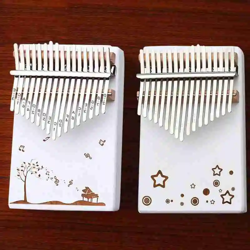 

Thumb Piano Kalimba 17 Key Wood Mahogany Calimba Body With Learning Musical & Mbira Instruments Kalimba Hammer Book X2N7
