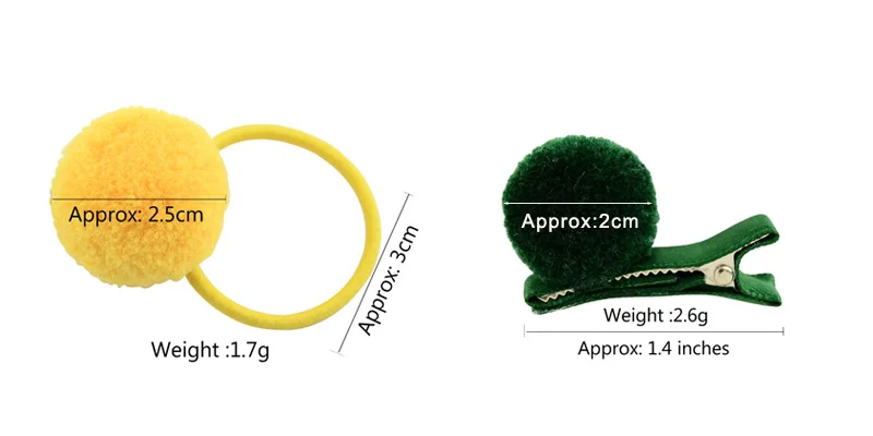 12 шт. эластичная резинка для волос с меховыми шариками девочек держатели