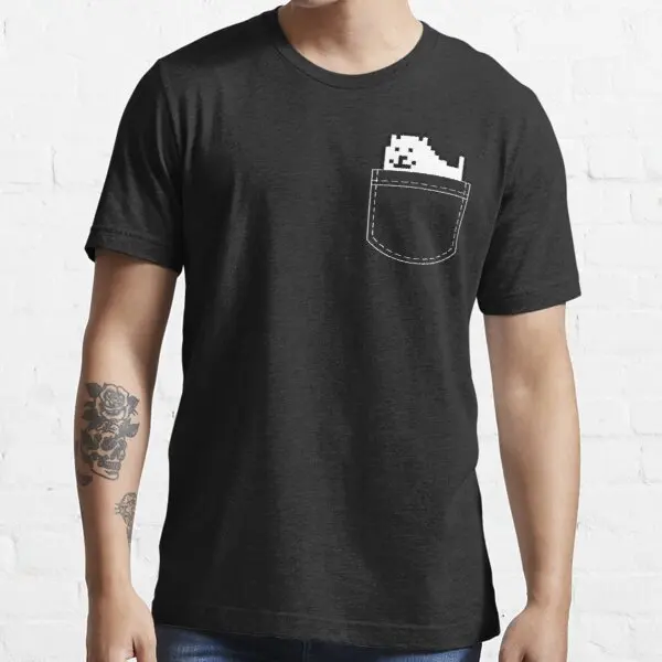 

Undertale Dog Pocket Tee 100% cotton men T shirt casual short sleeve o-neck men tshirt cool summer t-shirt mens tee shirt
