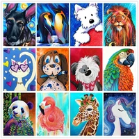 5d diamond painting animal image art diy rhinestone embroidery set home decoration children gift puzzle mosaic picture