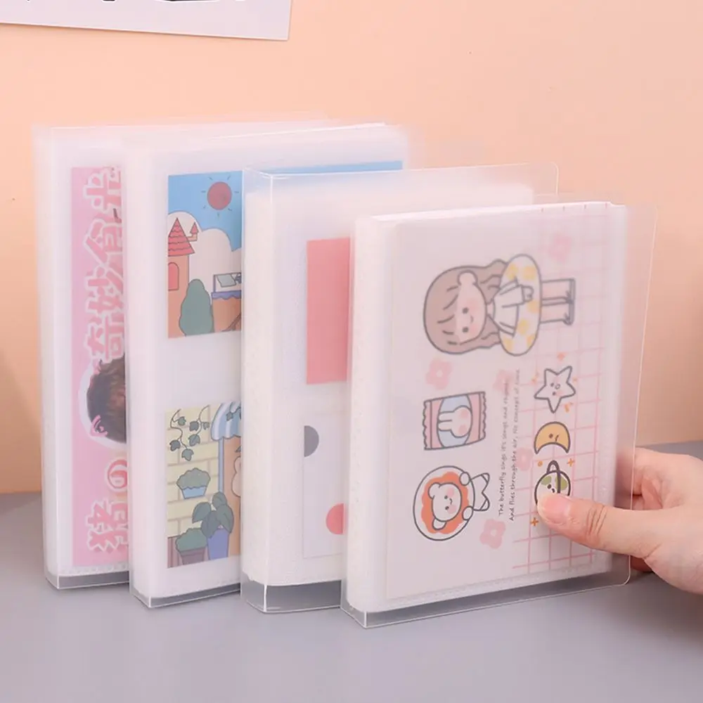 

Business Card Album Business Card Holder Large Capacity Portable Postcard Storage Book Photo Book Frosted Transparent Bank