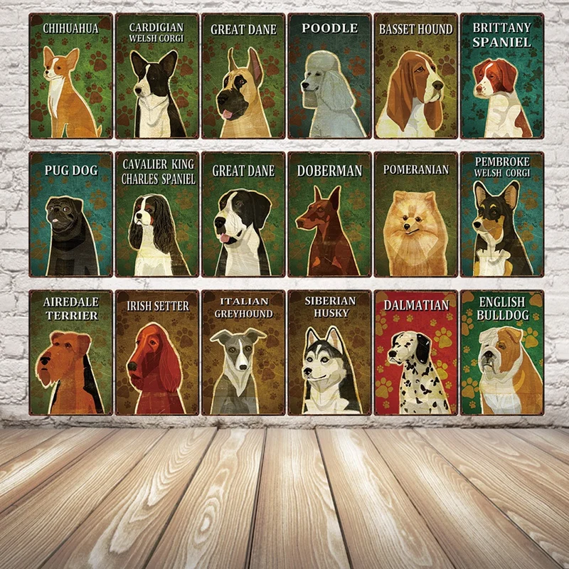 

Dogs Basset Hound Metal Sign Tin Poster Home Decor Bar Wall Art Painting 20*30 CM Size y-2209
