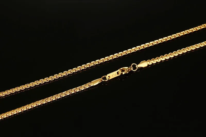 Meaeguet Золотая змея/коробка/Висячие/панцирные/плоские/крученые ожерелья с штампом для мужчин и женщин цепочка из нержавеющей стали 24 дюйма