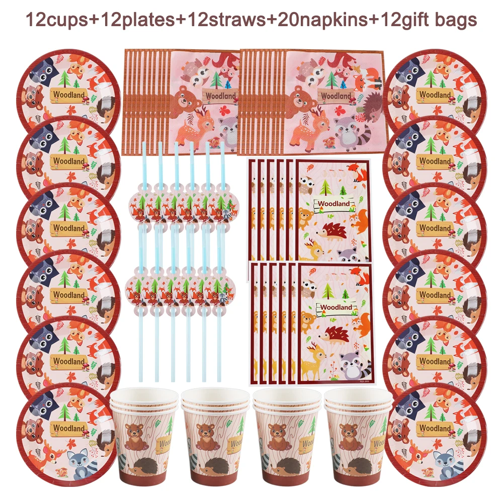 

Горячая Распродажа джунгли с животными, украшение для дня рождения, подставка для чашек, одноразовая посуда для крещения, подарок для мальчиков и девочек, 68 шт.