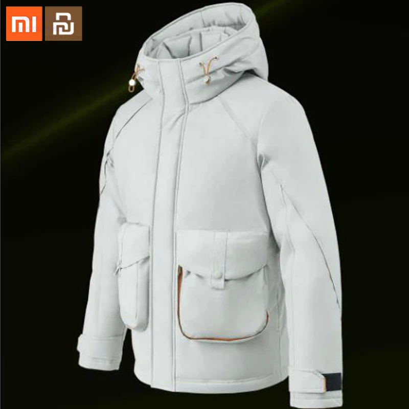 2 цвета xiaomi mijia мужская повседневная пуховая куртка 4 водонепроницаемый Зимний