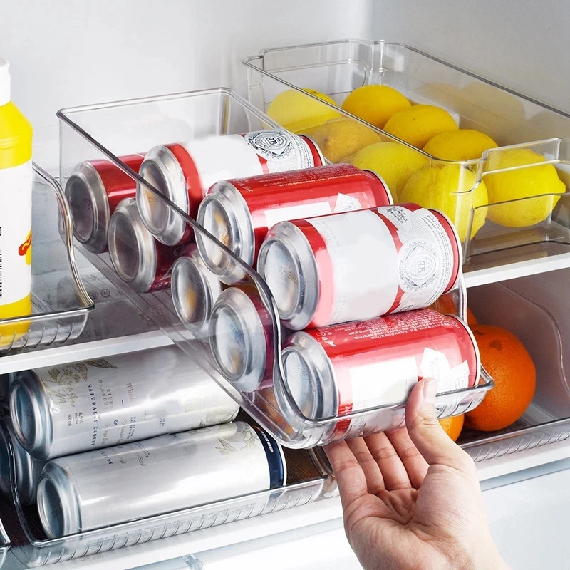 Kitchen Organizer Stackable Refrigerator Storage Bins Fridge Freezer Pantry Food Box With Handle Clear Container | Дом и сад