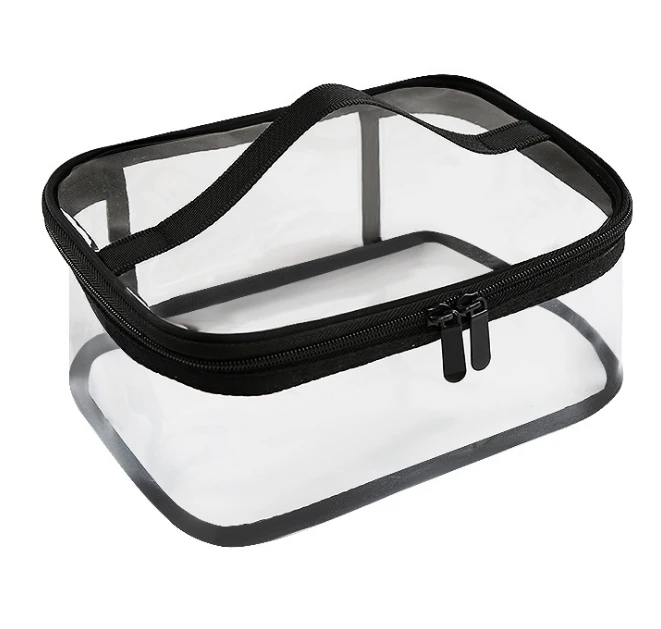 

Waterproof Transparent PVC Bath Cosmetic Bag Women Make Up Case Travel Zipper Makeup Beauty Wash Organizer Toiletry Storage Kit