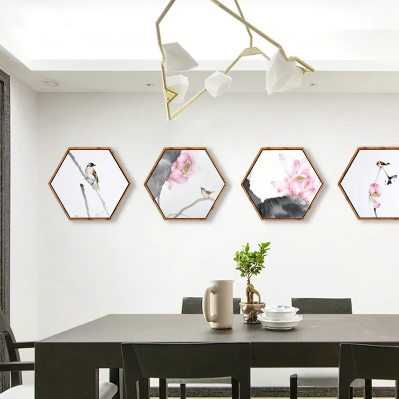 Шестиугольная Картина на холсте постеры и принты картина маслом настенное