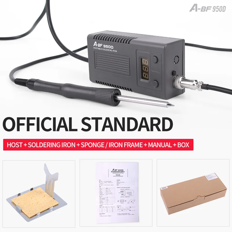 A-BF 950D микро паяльная станция 50 Вт мини умный температурный Регулируемый ремонт Электрический Утюг паяльная станция быстрый нагрев