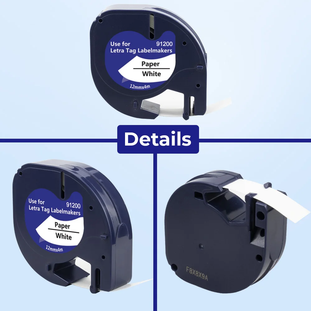 5PK 18769 For Dymo LetraTag 18768 18771 Fabric Iron On Label Tape 12mm LT-100H LT-100T QX50 Maker | Компьютеры и офис