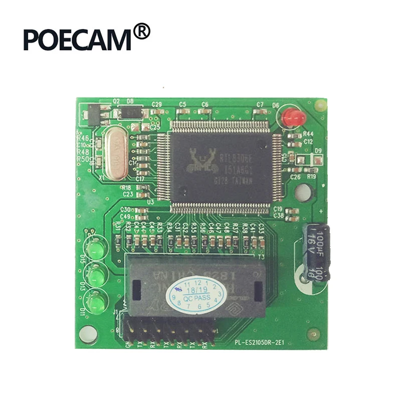 Сетевые порты коммутатора Ethernet с 3 портами для 14-контактного разъема Realtek