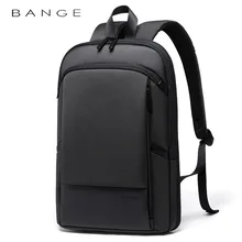 BANGE 남성용 비즈니스 방수 15.6 인치 노트북 백팩, 남성 클래식 패션, 여행 모토 및 바이커, 가벼운 확장 가능 숄더백