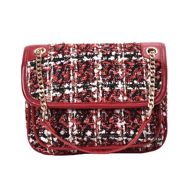 Новая мини сумка почтальон из ротанга Женская Осенняя шерстяная через плечо ulzzang