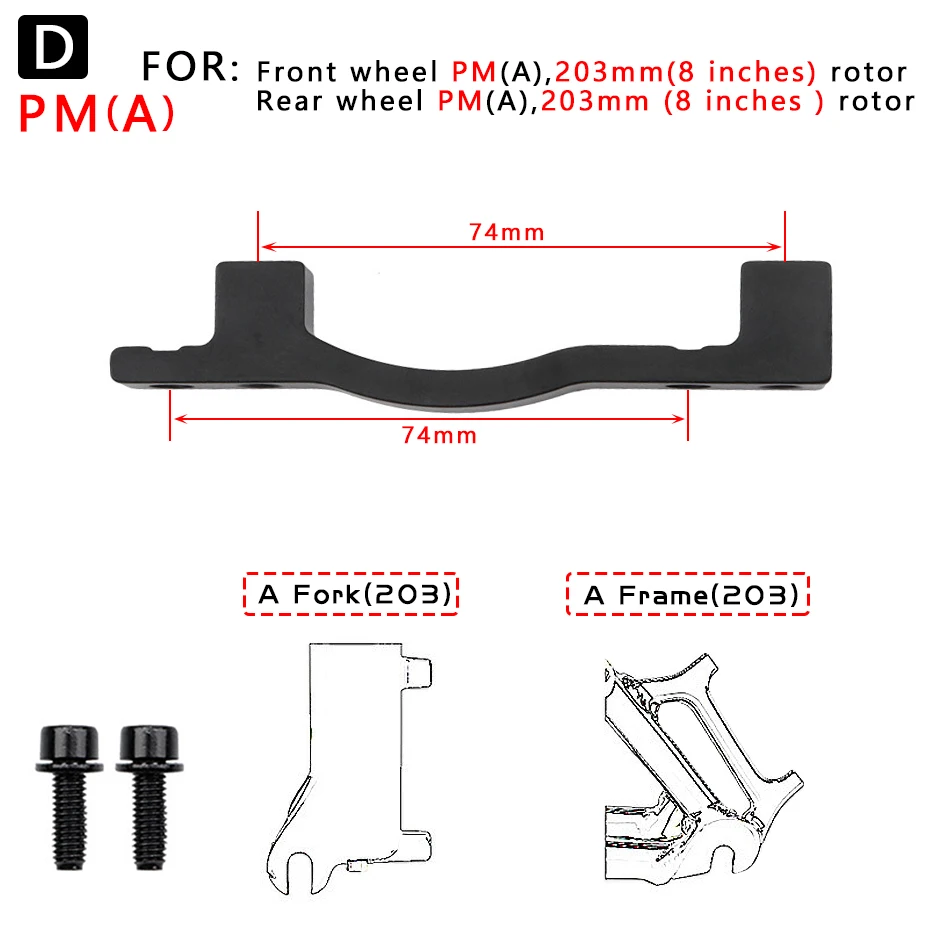 

WUZEI MTBBracket IS PM A B to PM Brake Disc Bracket Adapter 1pc Brake DiscFor 140 160 180 203mm rotor Ultralight