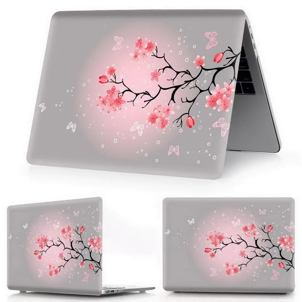 Чехол для ноутбука MacBook Air Pro retina 11 12 13 15 для Mac book Pro 13,3 15,4 дюймов с сенсорной панелью ID A2159+ крышка клавиатуры - Цвет: ying-hua-Y13