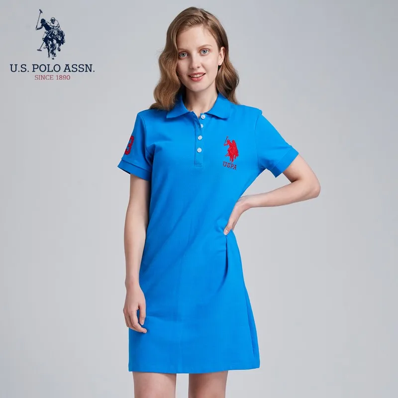 U.S. Polo Assn. New Summer Ladies Casual All-match Skirt Classic Seven-color Short-sleeved Temperament T-shirt | Женская одежда