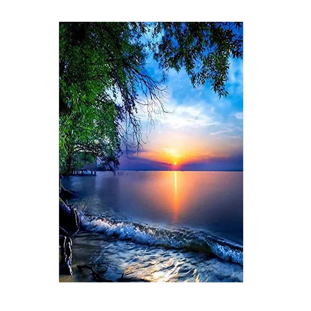 

Набор для алмазной живописи, Набор для вышивки 5D, для рукоделия, вышивки крестиком из драгоценных камней, пейзажная мозаика, 3D, подарок с кру...