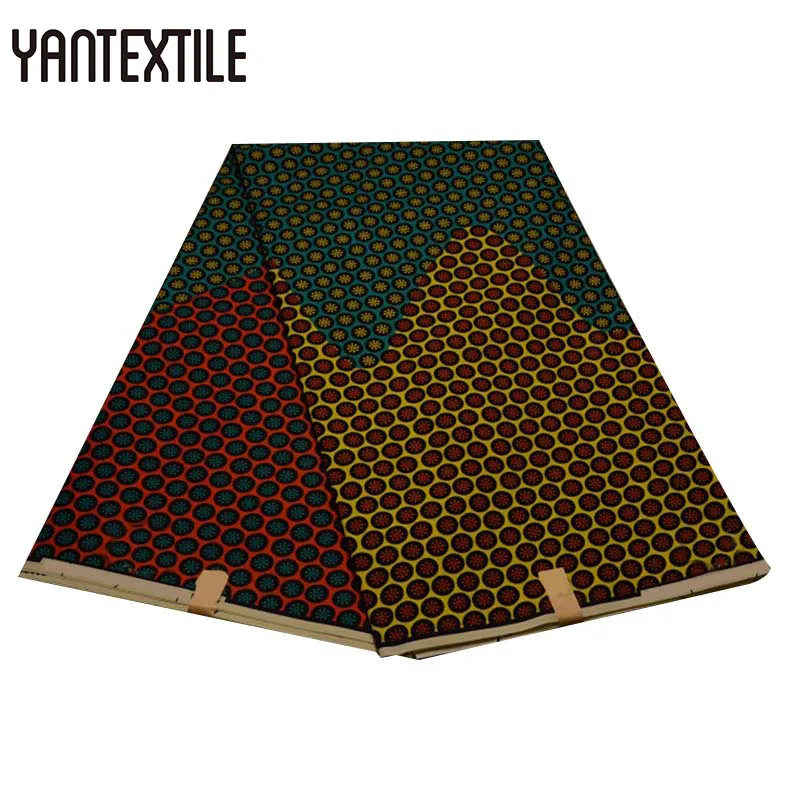 19030015 YANTEXTILE новая Анкара ткань Африканский Голландский Воск Принт Tissu Africain 3 ярдов настоящий воск Африканский батик ткань для свадебного платья - Цвет: 19030015