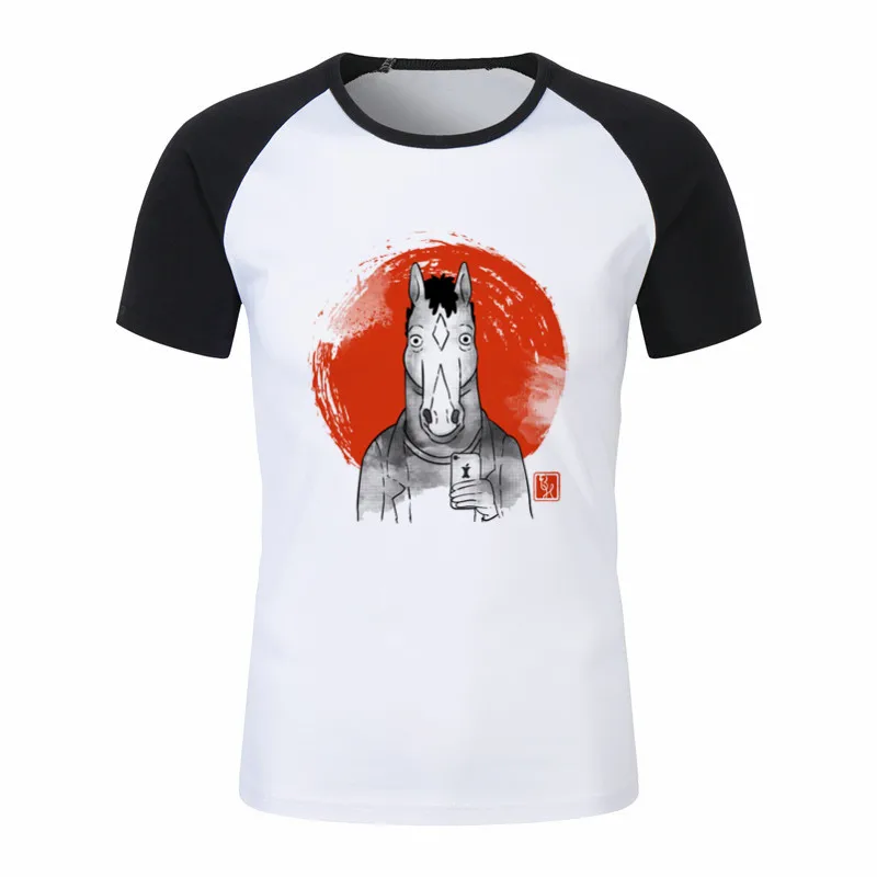Famous Movie Bojack Horseman T Shirt for Men and Women Summer Fashion Male O Neck Print T-Shirts Streetwear Unisex Graphic Tees - Цвет: P1760H-black