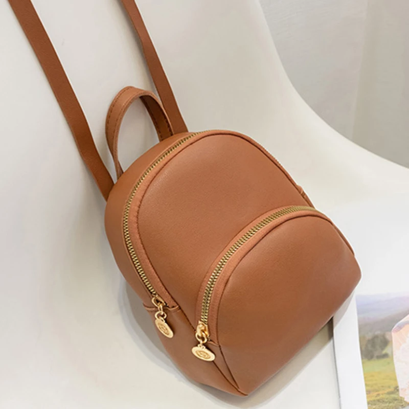 

Mini Backpack Women PU Leather Shoulder Bag For Teenage Girls Kids Fashion New Small Bagpack Female Ladies School Backpack