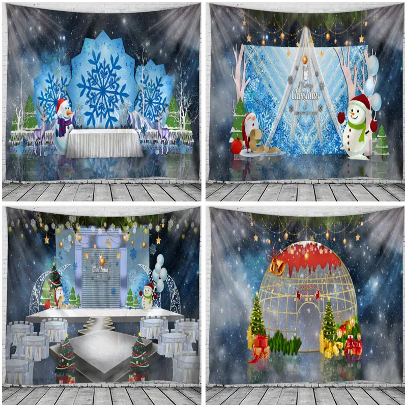 Christmas Tapestry holiday Tapzi Wall Hanging For Home Decoration Living Room Bedroom Art Large size | Дом и сад