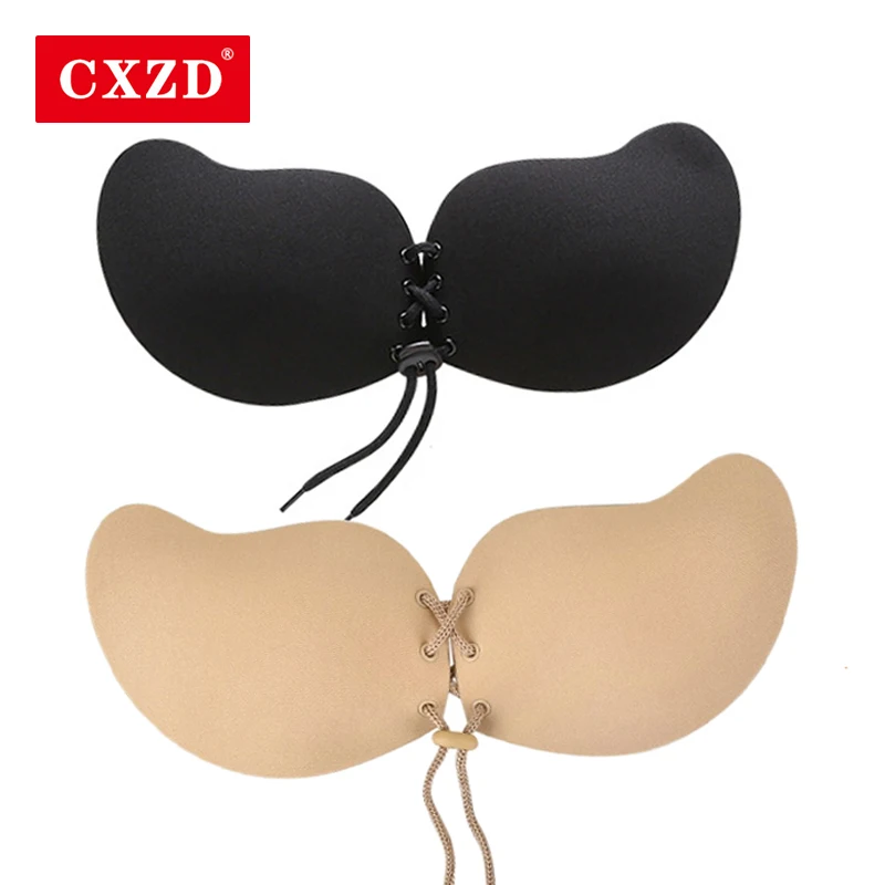 Женский силиконовый бюстгальтер CXZD невидимый самоклеящийся пуш ап с застежкой