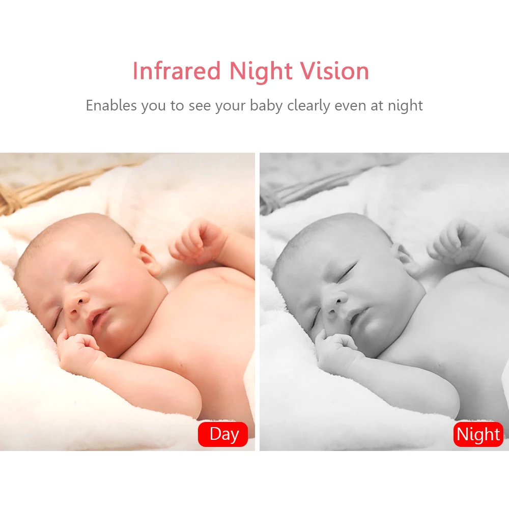 2020 Видеоняни и радионяни 3 5 ''ЖК-дисплей с 4 колыбельные Ночное видение 2-way Talk