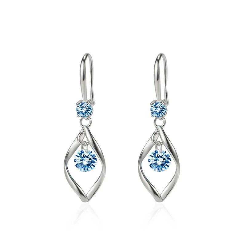 

Женские серьги-подвески из серебра 925 пробы, с фианитом