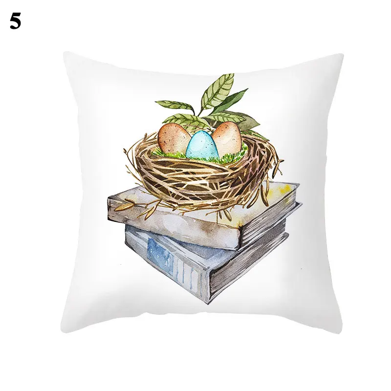 

1PC Decorative Pillow Cases Pillow Cover Easter Home Textile Products Bunny Pillowcase Home Supplies Pillowslip Square 45*45 cm