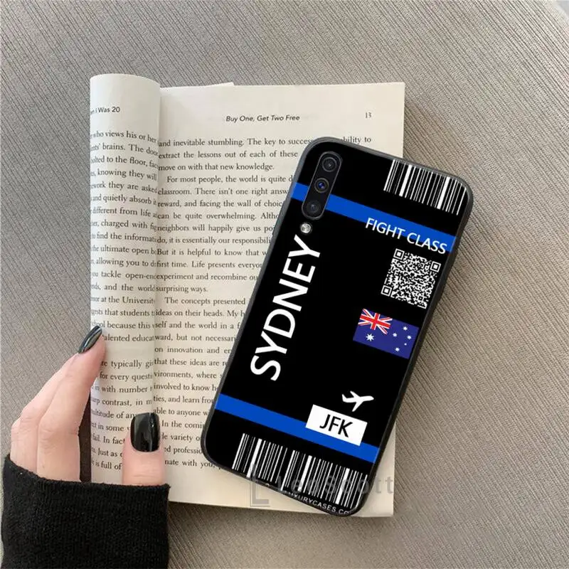 

Air ticket fashion unique Phone Case For Samsung Galaxy S8 S9 S10 Plus S10E Note 3 4 5 6 7 8 9 10 Pro Lite cover