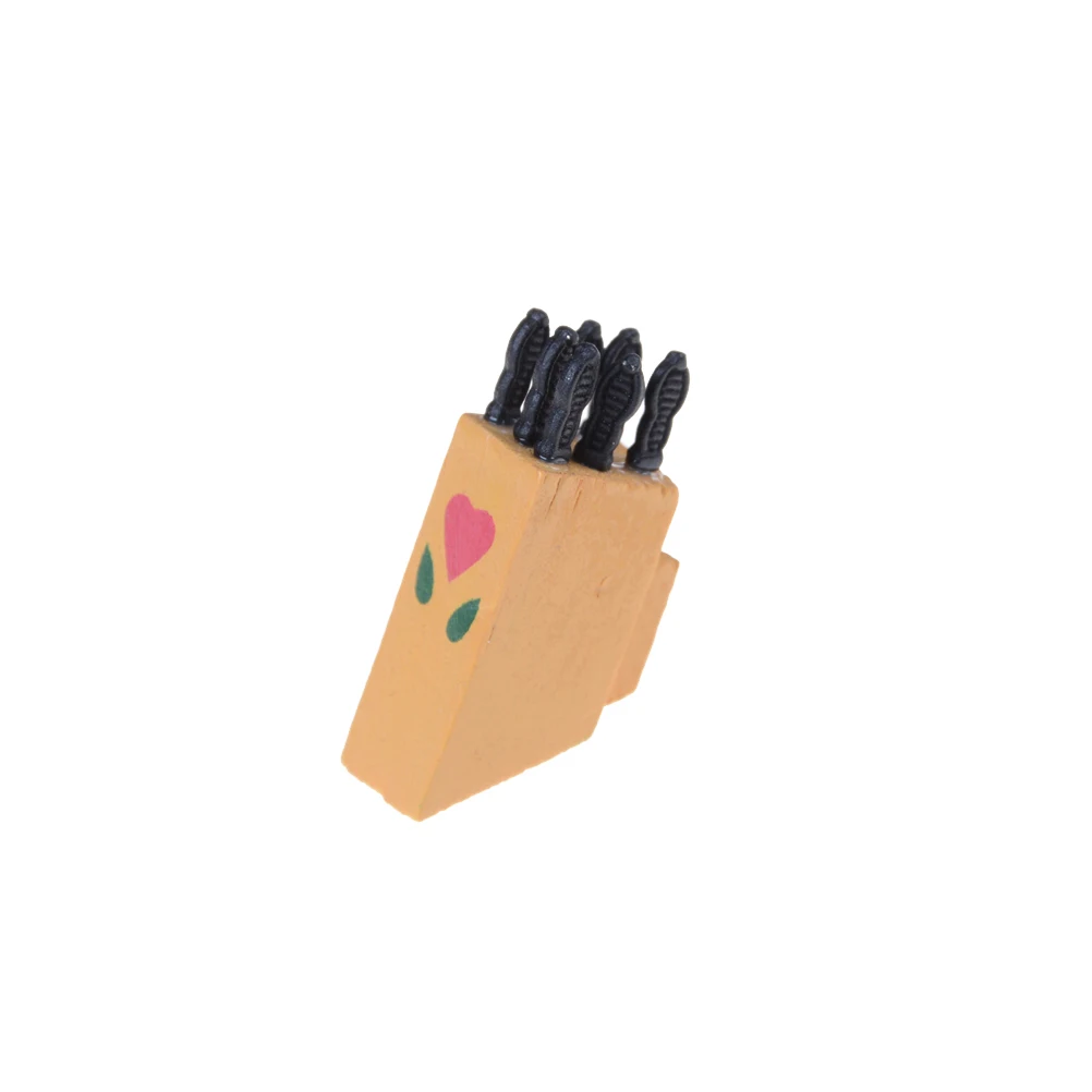 

1PCS Dollhouse Miniature Knife Tool Kit On the Wood Knife Handle Pasted Furniture Toys