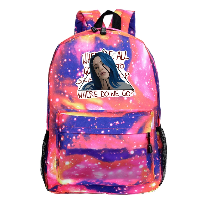 3 Plecak DJ Singer школьный Billie Eilish рюкзак и сумка A Dos Bad Gay Bookbag Bolso Mujer школьные сумки для девочек-подростков на молнии 8 - Цвет: 3