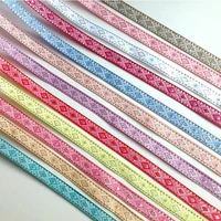 1m ethnic embroidered jacquard ribbons trim webbing tape diy hair bow accessories craft for headwear decoration apparel fabrics