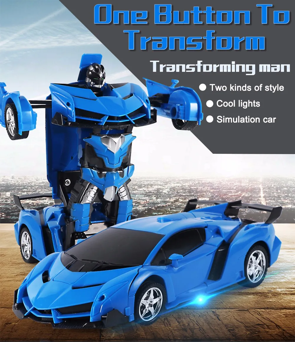 2 в 1 RC автомобиль 1:18 трансформатор спортивная модель автомобиля роботы игрушки