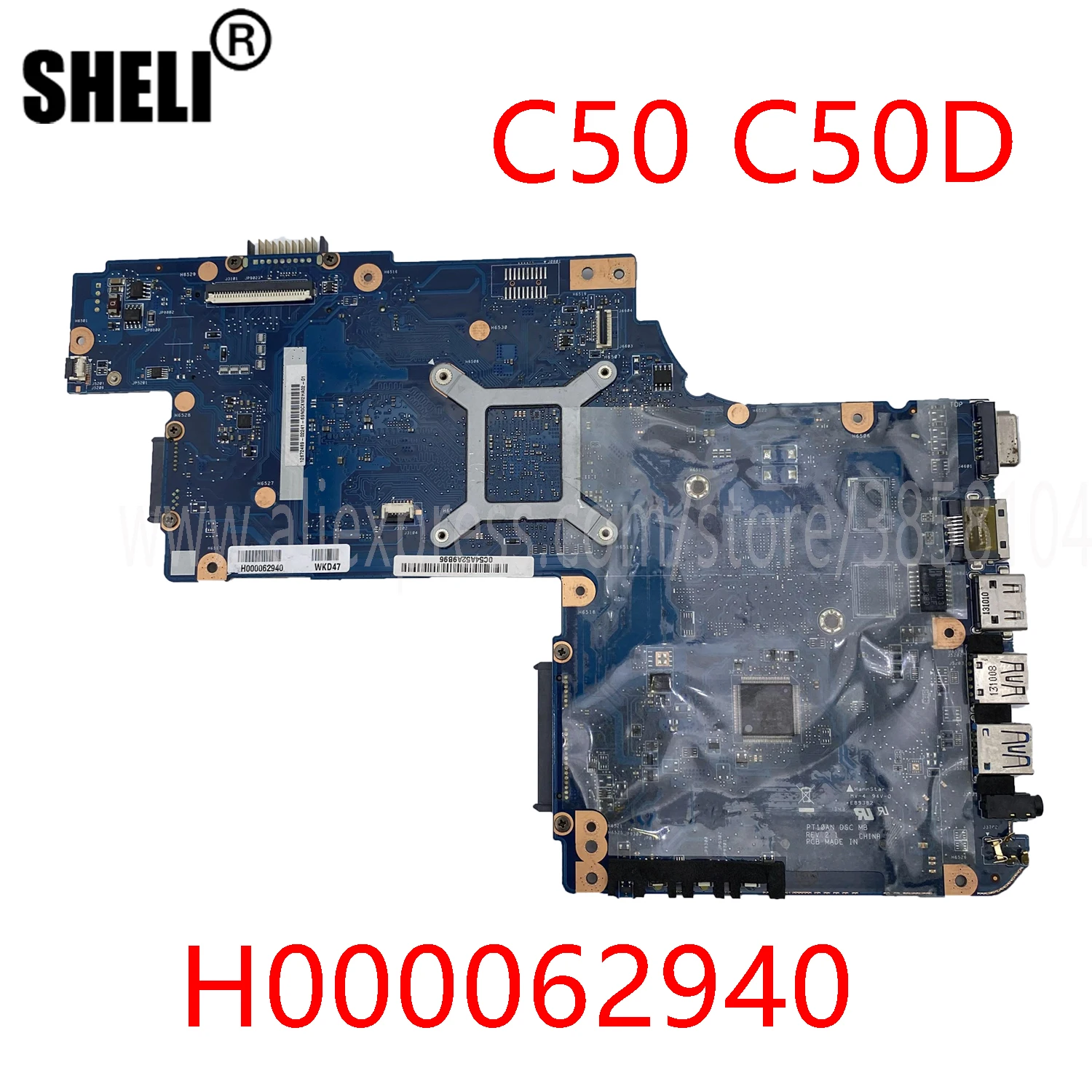 Шели материнская плата для ноутбука Toshiba Satellite C50 C50D Материнская H000062940 с E1-2100