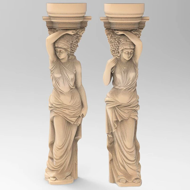 Модель 3d stl для женщин 2 шт. столбы принтер файлы статуэтка искусство модель ЧПУ