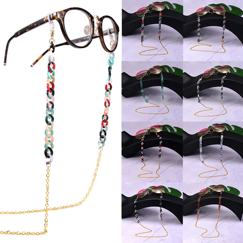 

2021 Fashion Jewelry Sunglasses Mask Chains For Women Acrylic Pearl Crystal Eyeglasses Chains Lanyard Glass Wholesale