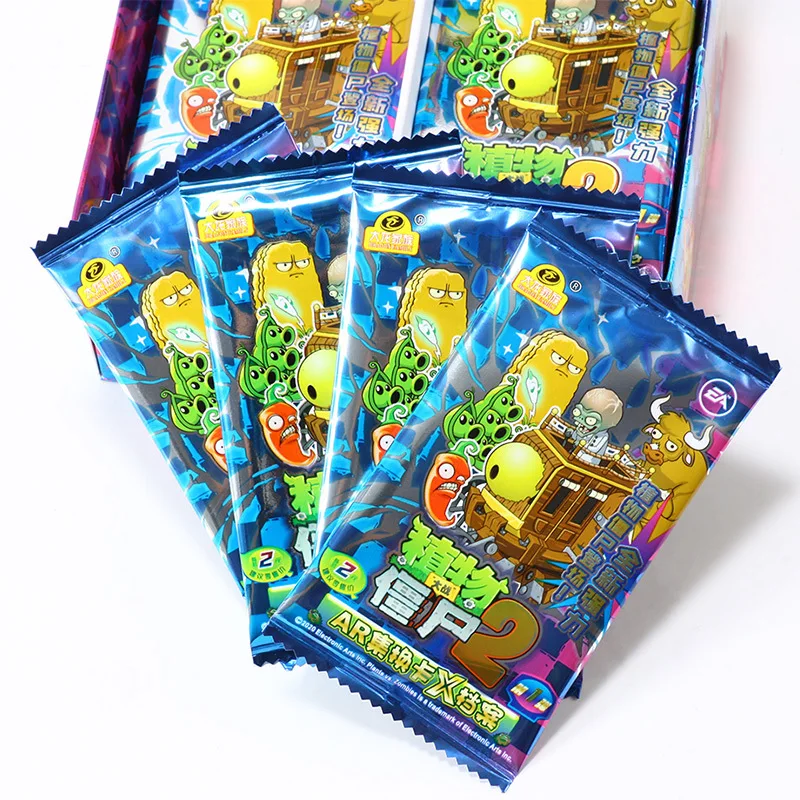 

Zombie 2 Card Pea Peashooter Gatling SunFlower Chomper Paper Letters Games Children Anime Collection Kid's Gift Playing Toy